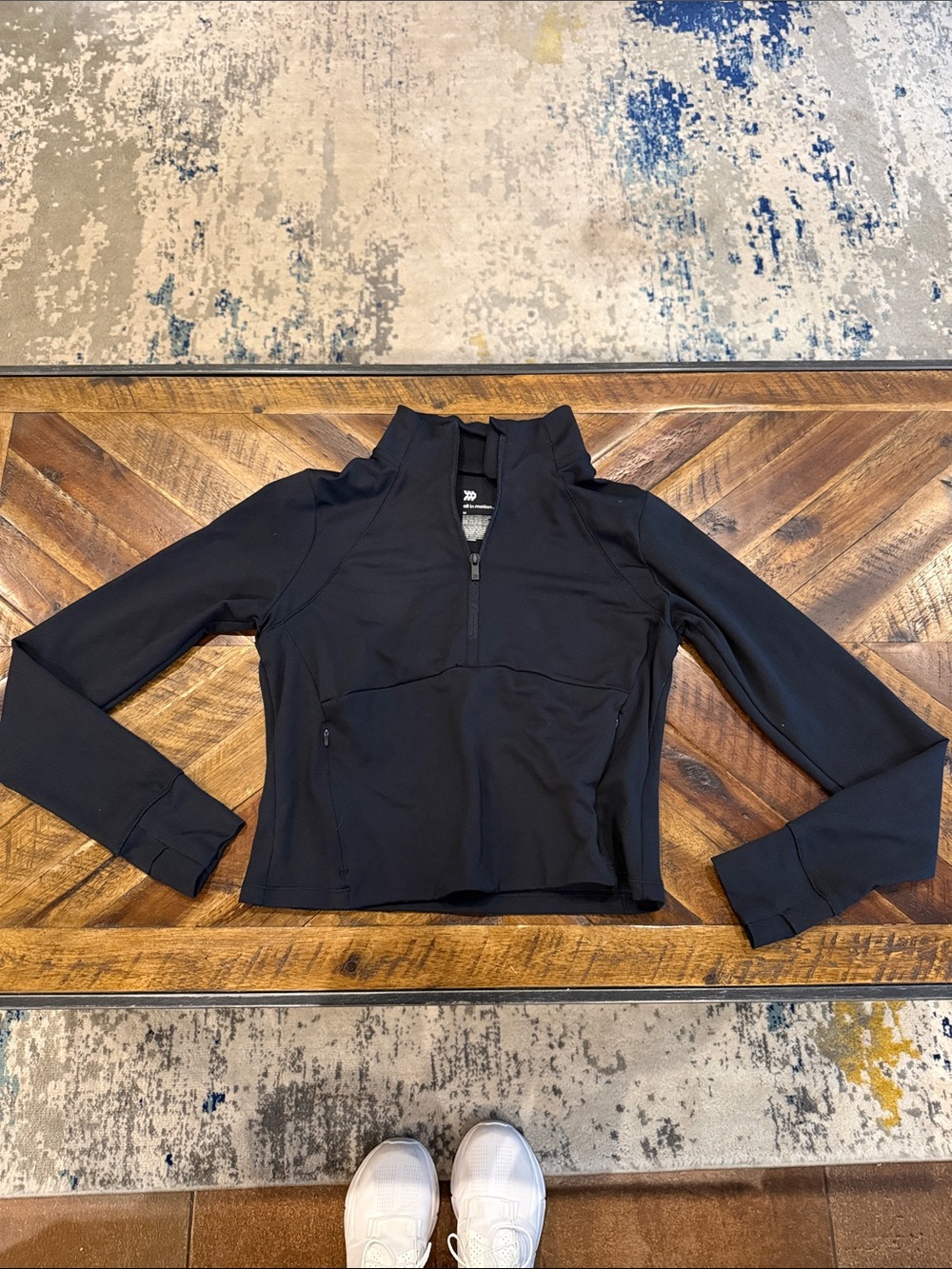 all in motion Black Women's Quarter-Zip Active Pullover